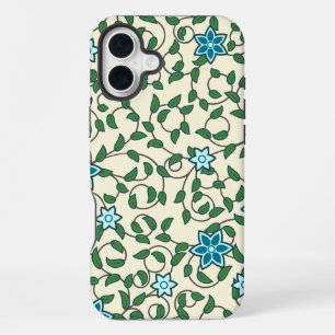 Coque iPhone 16 Plus Motif floral sans couture sur fond beige