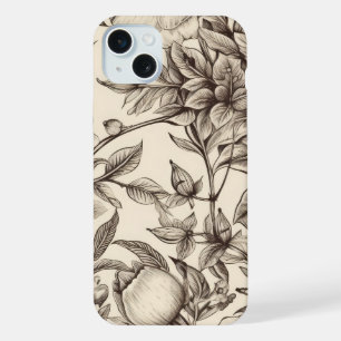 Motif floral sépia vintage (2)