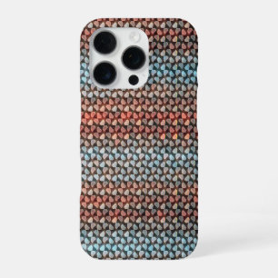 Coque iPhone 16 Pro Motif géométrique à rayures abstraites modernes 12