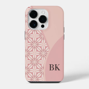 Coque Pour iPhone 14 Plus Motif géométrique rose féminin unique