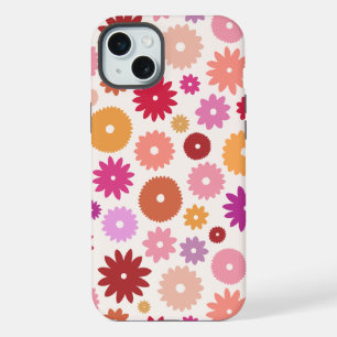 Motif grand format de fleurs colorées