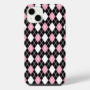 Motif Jacquard noir et rose sans couture