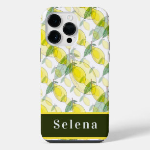 Coque Pour Pour iPhone 14 Pro Max Motif jaune noir citron rétro cool