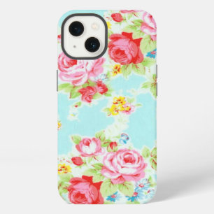 Etui iPhone 13 Motif minable bleu de rose de roses floraux