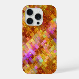 Motif mosaïque iridescent or