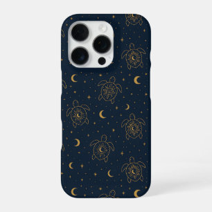 Coque iPhone 16 Pro Motif Nuit Tortue Céleste