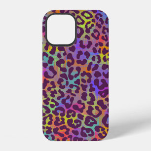 Coque iPhone 12 Motif peau de léopard. Fond animal répétitif sans