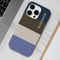 Motif Rayures Bleu et Marron