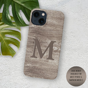 Coque iPhone 16 Pro Max Motif rayures de bois de tree personnalisé brun fo