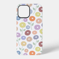 Motif Répété Fleur Floue Pastels sur Blanc