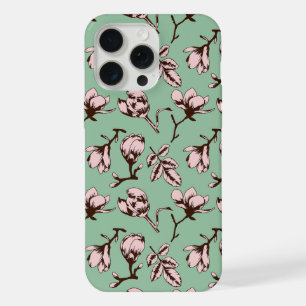 Motif sans couture avec bourgeons de fleurs d'arbr