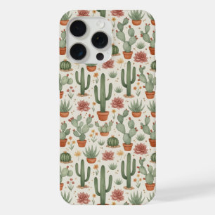 Motif sans couture de cactus de désert succulent
