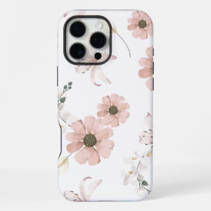 Coque iPhone 16 Pro Max Motif sans couture de fleurs séchées