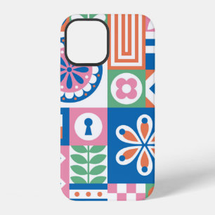 Coque iPhone 12 Motif sans couture élégant de Damas floral vintage
