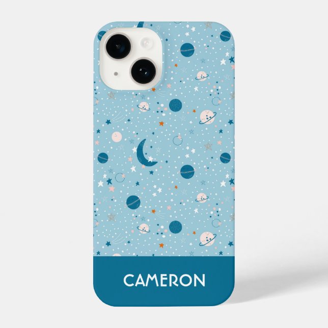 Coque iPhone Motif Sky & Space bleu (Verso)