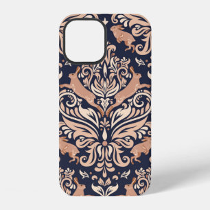 Coque iPhone 12 Motif symétrique sans couture dans le style Damas.
