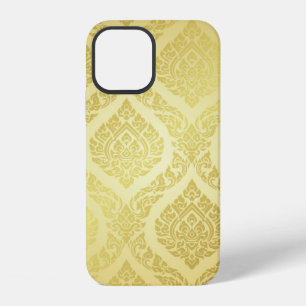 Coque iPhone 12 Motif thaïlandais fond or suprême thaï, motif,