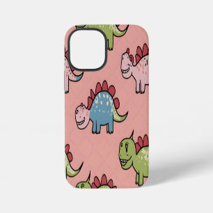 Coque iPhone 12 Mini Motif transparent de dinosaure mignon