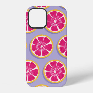Coque iPhone 12 Motif transparent de fruits, tranches de pamplemou