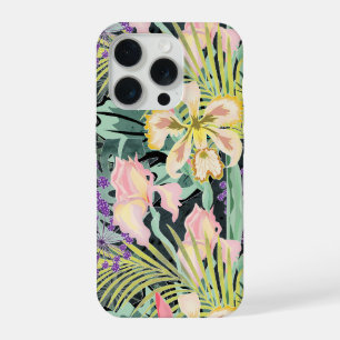 Motif tropical avec orchidées.