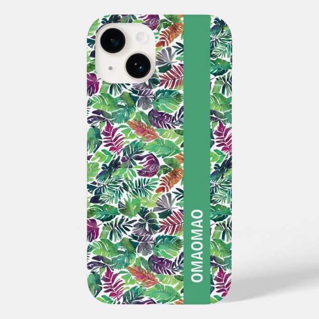 Coque iphone Motif Tropical Palm Leaf (Verso)