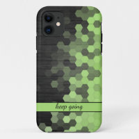 Coque iphone motif vert mosaïque