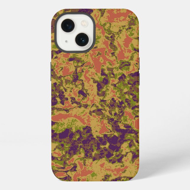 Coque iPhone Motif vibrant de camouflage de fleur (Verso)