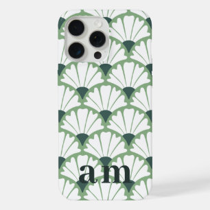 Motif vintage vert de 2 initiales Monogram