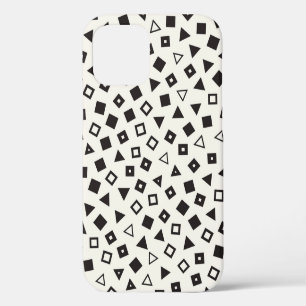 Coque iPhone 12 Motifs chaotiques sans couture. Formes géométrique