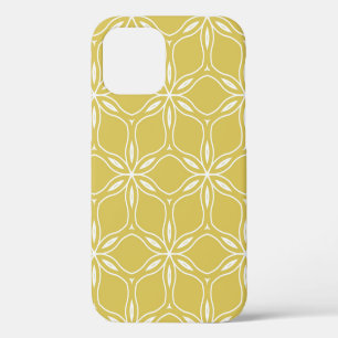 Coque iPhone 12 Motifs géométriques fleuris sans couture. vintag t