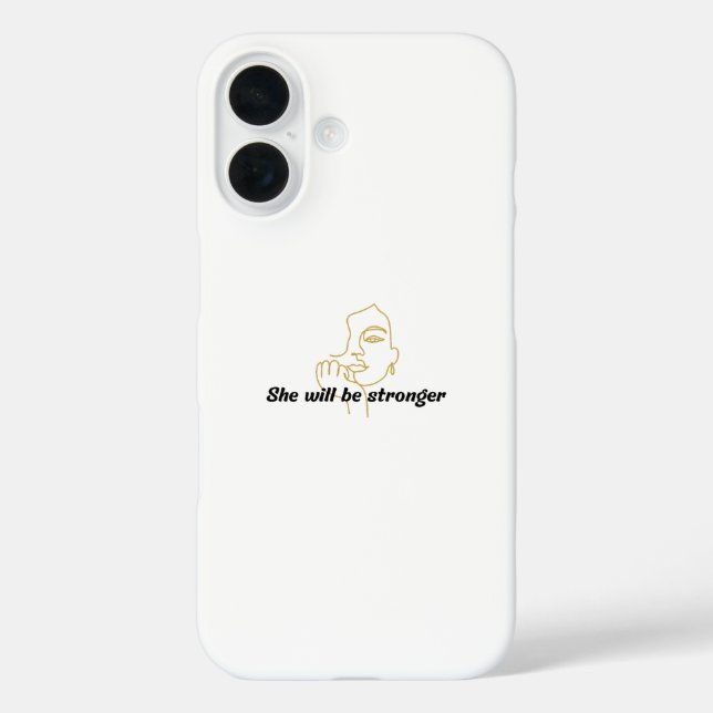 Coque iphone Motivationnelle - Elle Sera Plus Fort (Verso)