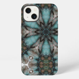 Etui iPhone 13 Moulin à vent étoilé turquoise de science-fiction