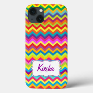 Coque iphone multicolore Chevron zigzag motif