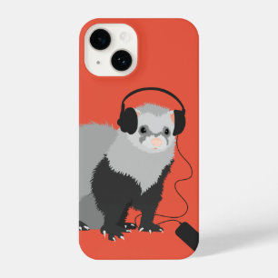 Coque Pour iPhone 14 Musique Lover Ferret Cute Animal animal