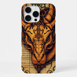 Coque iPhone 16 Pro Max Mythique du dragon doré enchanté