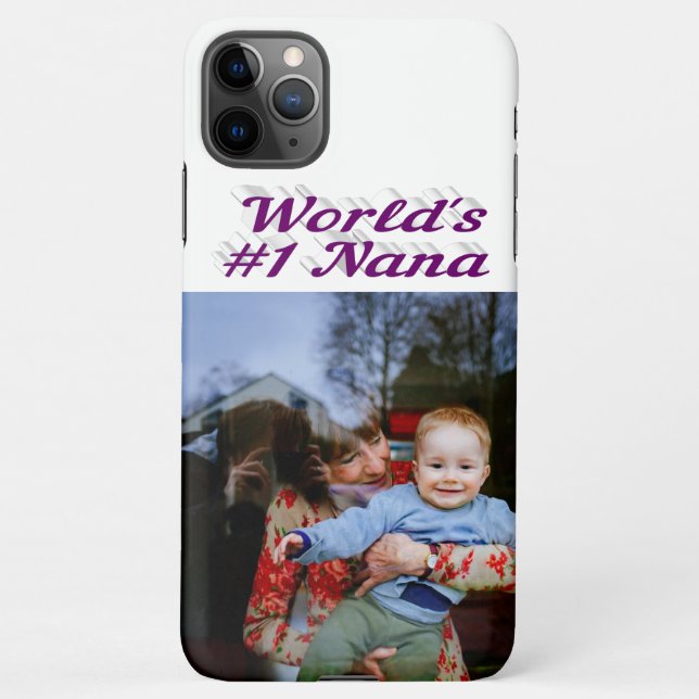 Coque iPhone Nana photo violet texte Fête des mères (Dos)