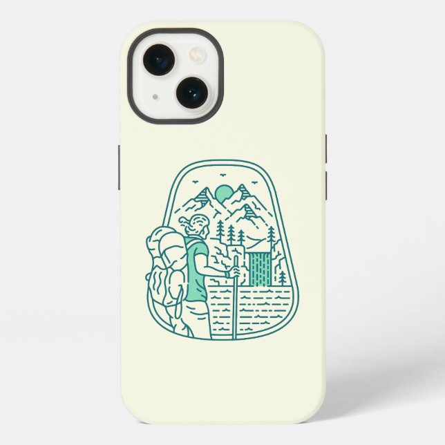 Coque iPhone Nature Adventure Backpacker 3 (Verso)