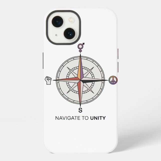 Coque iPhone Naviguer vers l'étui pour iPhone Unity Compass (Verso)
