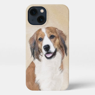 Etui iPhone 13 Nederlandse Kooikerhondje Peinture - Chien Art