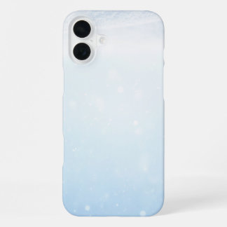 Coque iPhone 16 Plus Neige hivernale scintillante noire et blanche
