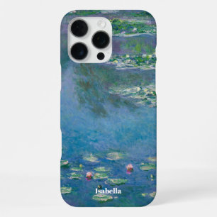 Coque iPhone 16 Pro Max Nénuphars à nom personnalisé par Claude Monet