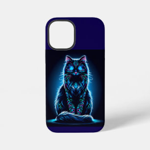 Coque iPhone 12 Mini Neon Cat Vivid Arrière - plan-97948