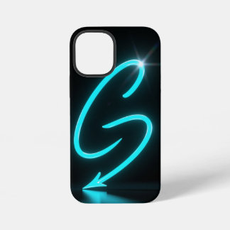 Coque iPhone 12 Mini Neon Glow Black Phone Case