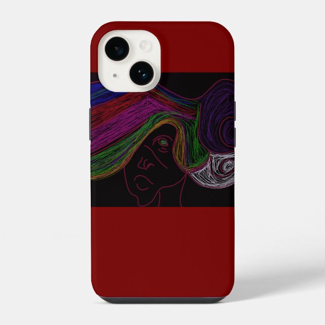 Coque iPhone Neon Silhouette  (Verso)
