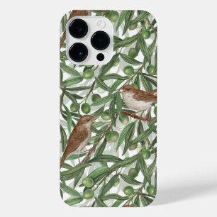 Coque Pour Pour iPhone 14 Pro Max Nightingales dans l'olivier