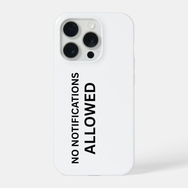 Coque iPhone No Notifications Allowed Minimalist Technical (Verso)