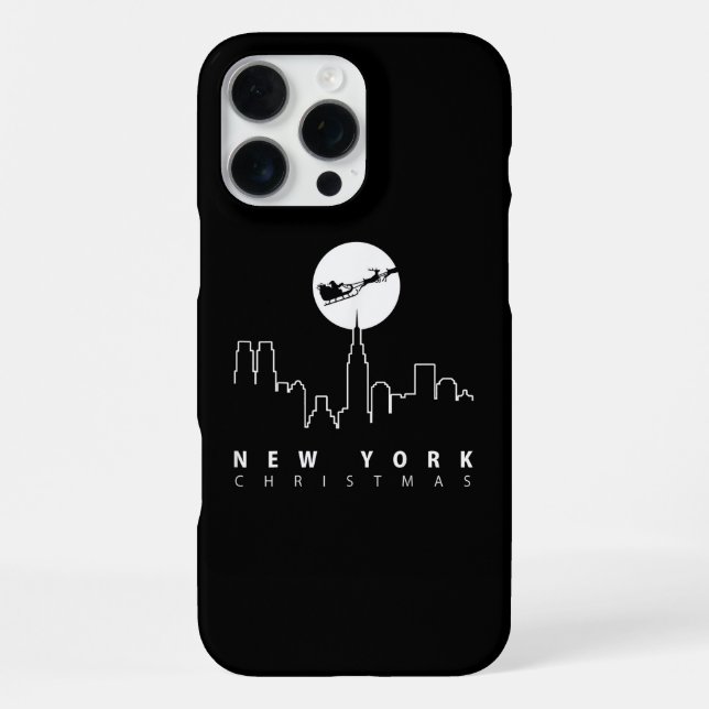 Coque iPhone Noël à New York (Verso)