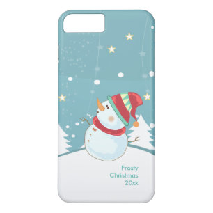 coque iphone-Noël Téléphone Case-Hiver Snowman