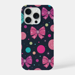 Nœuds Pailletés Rose Sarcelle Vibrants & Motif à P