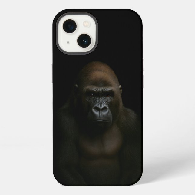 Coque iPhone Noir 4 Luxe iPhone 13, Gorille (Verso)